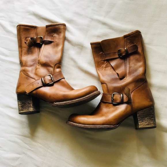 Bed Stu Leather Buckle Ankle Boots - Picture 2 of 13